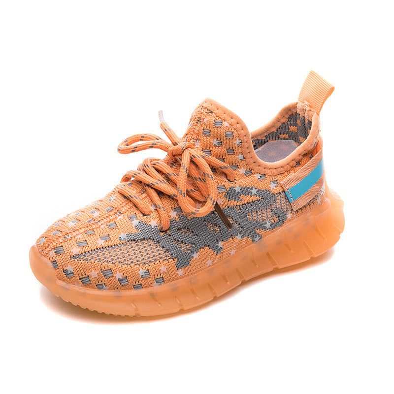 Mesh Sneakers – Fluorescent Kids Shoes (No LED)