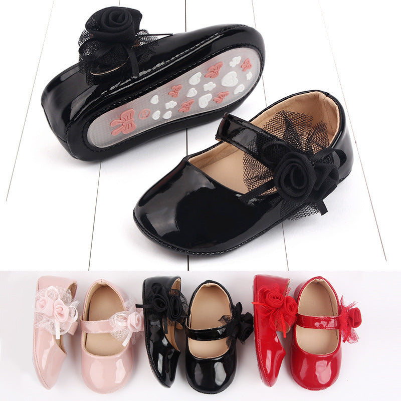 Baby Girl Spring And Summer New Shallow Mouth Patent Leather Soft Bottom Toddler Shoes