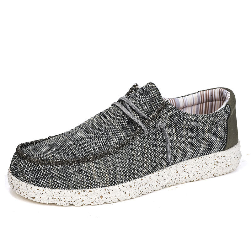 Men's Breathable Canvas Lace-Up Sneakers