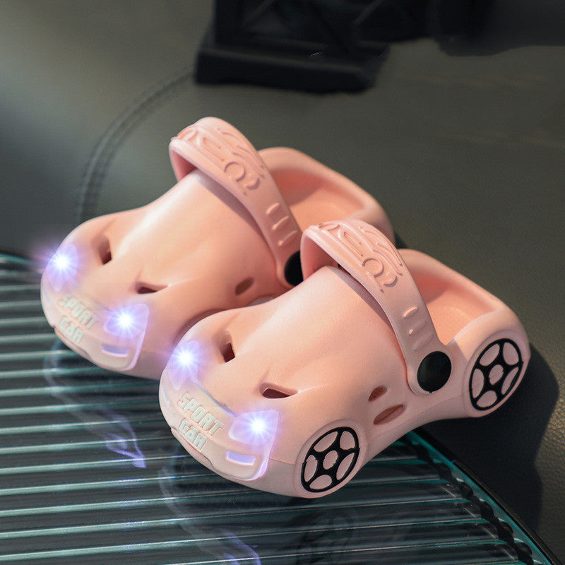 🚗 Light-Up Car Clogs for Kids