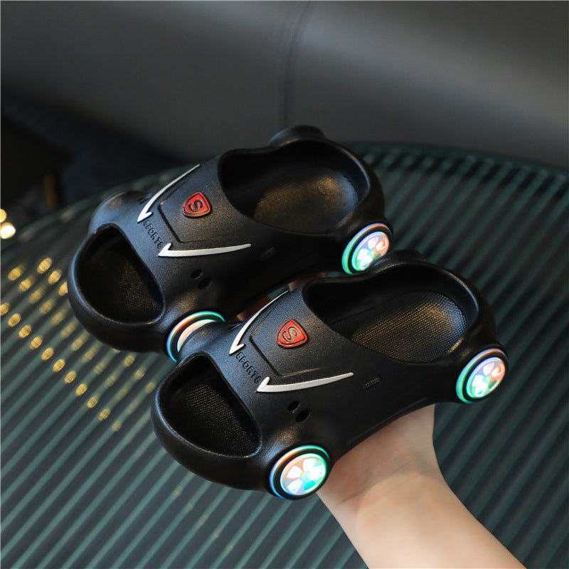 ✨ Light-Up & Fun Shoes – All $29.90  Slippers Cartoon Car Sandals  Anti Slip Boys Girls Luminous Slippers Summer Beach Shoes