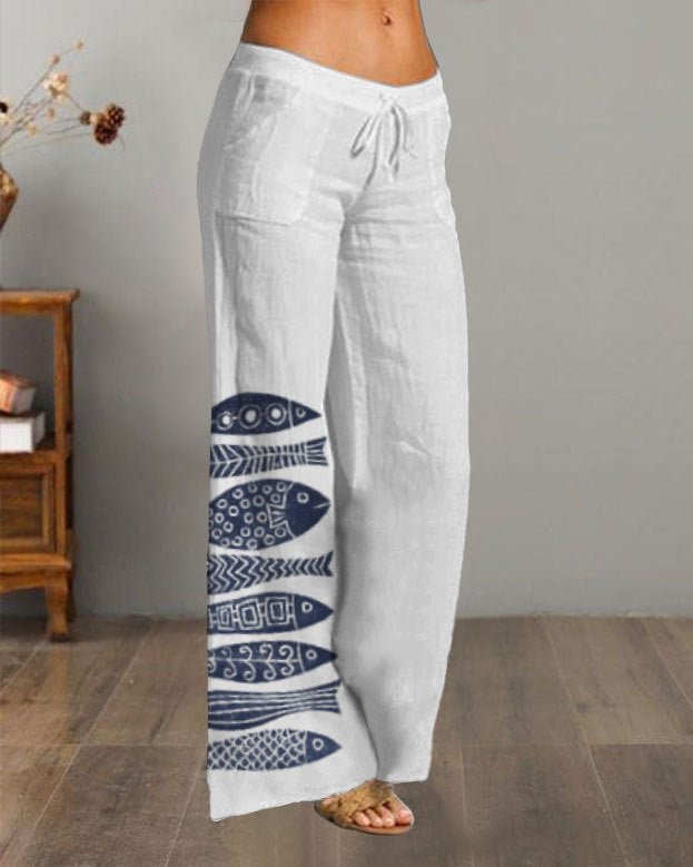 Flow Wide-Leg Yoga Pants – Lightweight, Loose & Digitally Printed