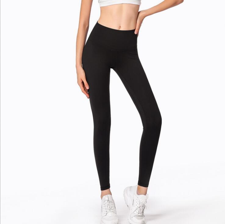 High waist tights sports pants women's running fitness pants quick-drying nine pants high elastic yoga pants
