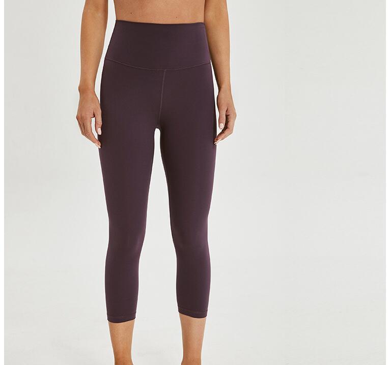 High waist tights sports pants women's running fitness pants quick-drying nine pants high elastic yoga pants