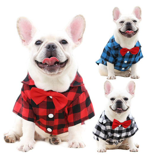 Dog Plaid Shirt – Classic Checkered Outfit for Small to Large Dogs