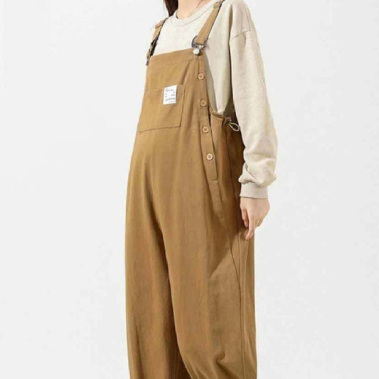New Outdoor Thin Plus Size Loose Maternity Bib Pants