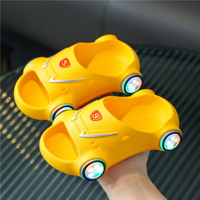 ✨ Light-Up & Fun Shoes – All $29.90  Slippers Cartoon Car Sandals  Anti Slip Boys Girls Luminous Slippers Summer Beach Shoes