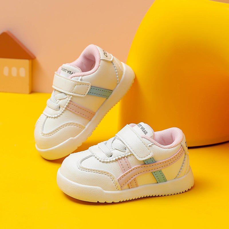 Trendy Velcro Baby Single Shoes Low-top Soft-soled Children's Toddler Shoes