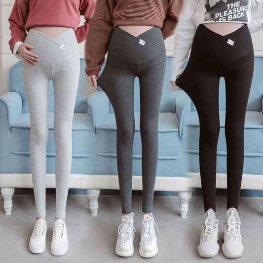 Maternity leggings low waist spring and autumn