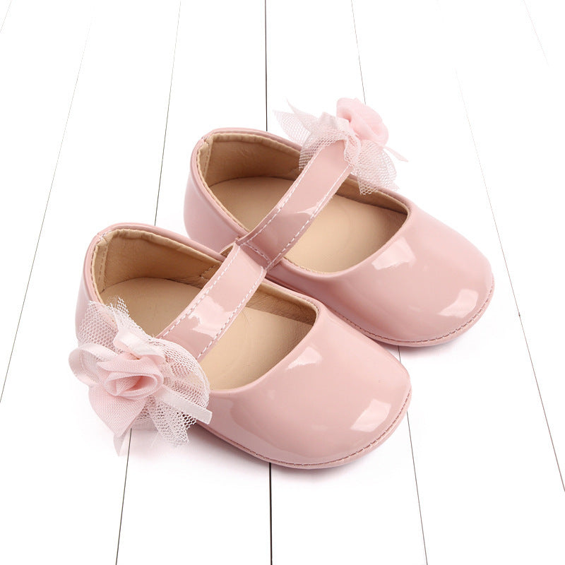 Baby Girl Spring And Summer New Shallow Mouth Patent Leather Soft Bottom Toddler Shoes
