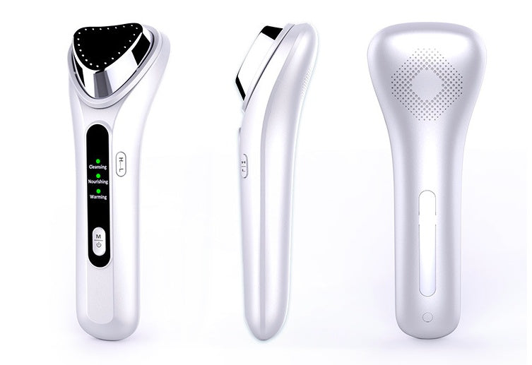USB Rechargeable Heated Facial Cleansing Brush – Deep Pore & Circulation Boosting Tool