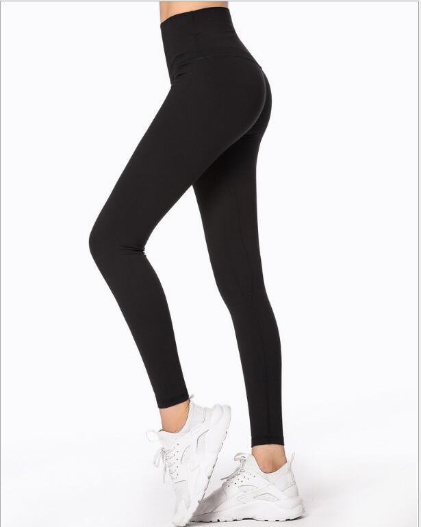 High waist tights sports pants women's running fitness pants quick-drying nine pants high elastic yoga pants