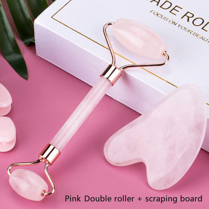 "Pink roller in branded skincare box"