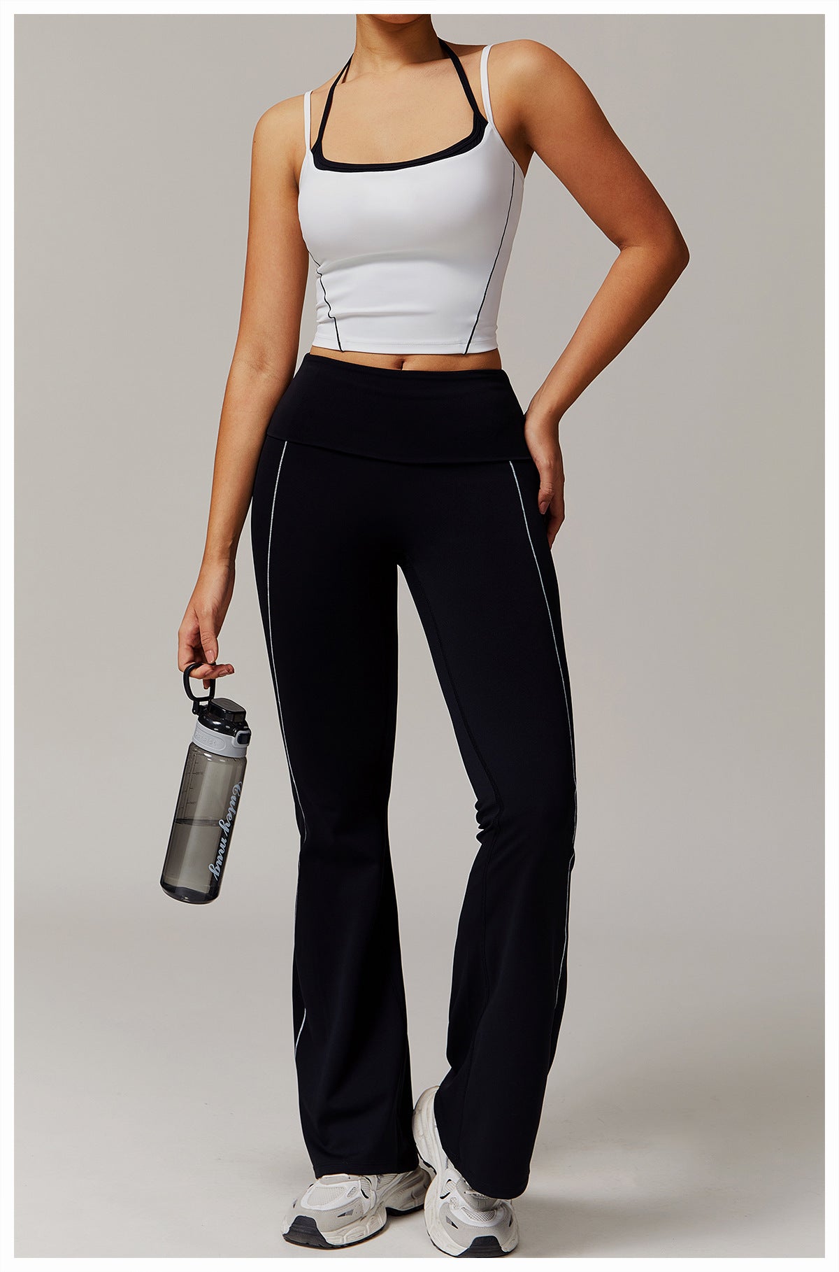 High Waist Nude Feel Yoga Pants Sports Fitness Wide-leg Casual Pants