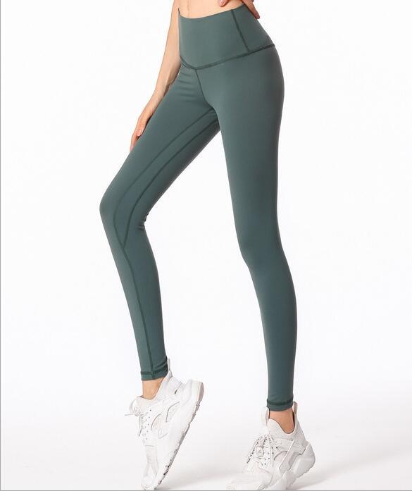 High waist tights sports pants women's running fitness pants quick-drying nine pants high elastic yoga pants