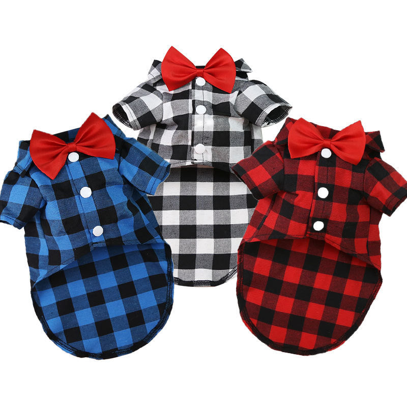 Dog Plaid Shirt – Classic Checkered Outfit for Small to Large Dogs