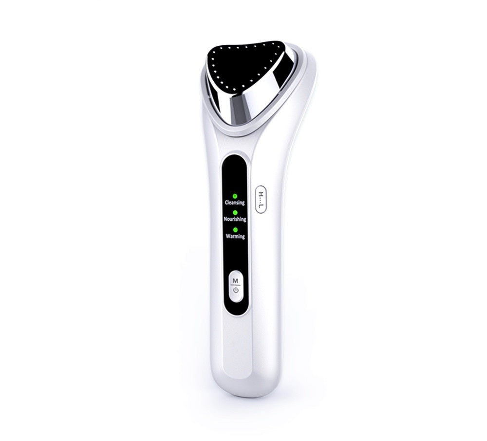 USB Rechargeable Heated Facial Cleansing Brush – Deep Pore & Circulation Boosting Tool