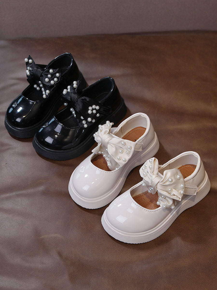 Girls' Princess Shoes, Children's Soft-soled Leather Shoes, Black Single Shoes