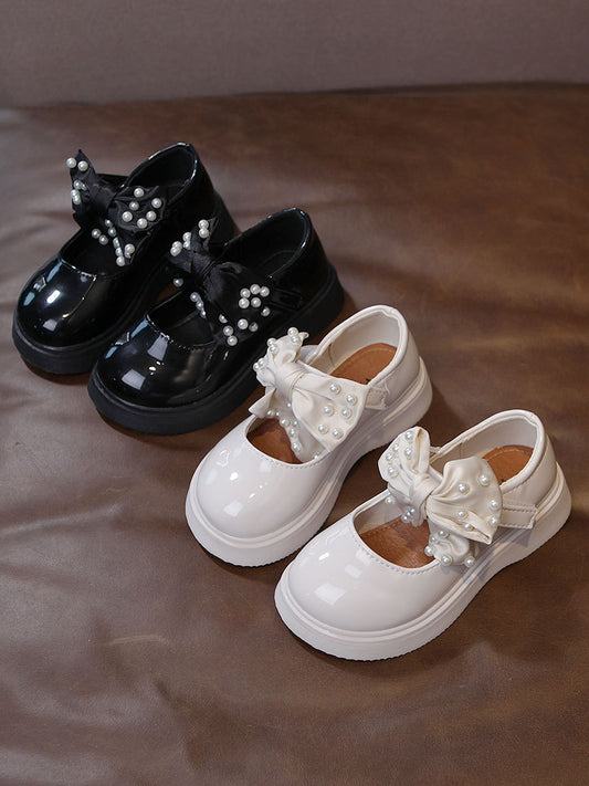 Girls' Princess Shoes, Children's Soft-soled Leather Shoes, Black Single Shoes