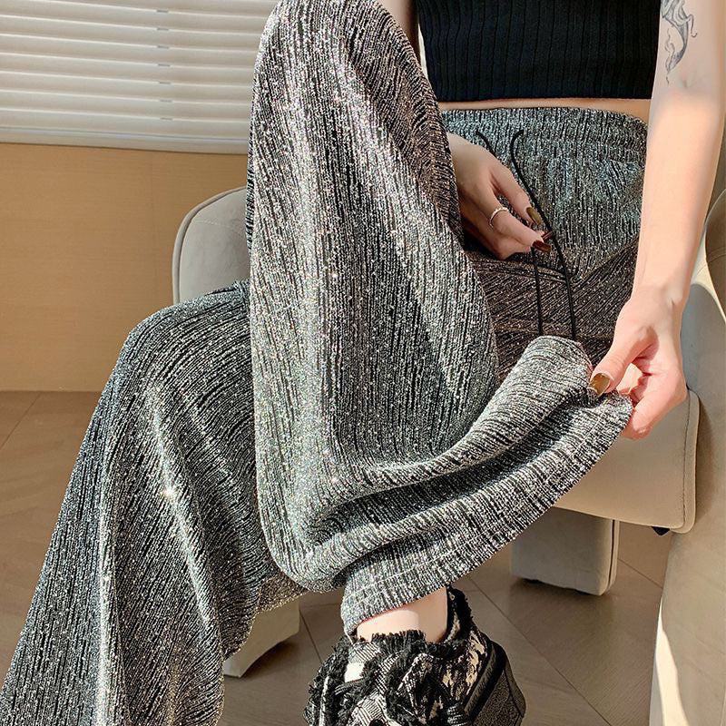 Casual Ice Silk Straight-leg Pants Loose
