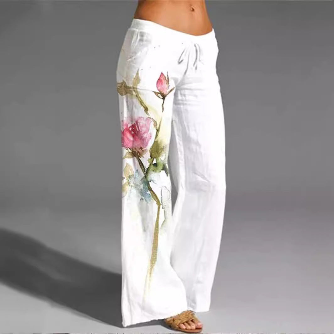 Flow Wide-Leg Yoga Pants – Lightweight, Loose & Digitally Printed
