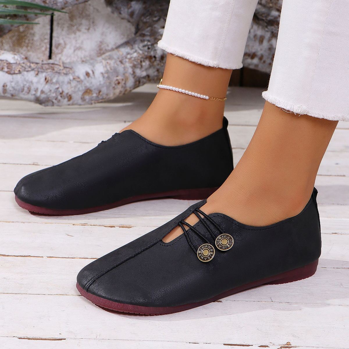 Women’s Square Toe Slip-On Sandals – Soft Flat Summer Shoes