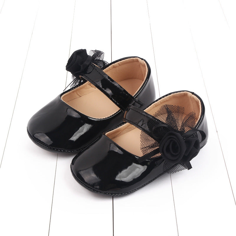 Baby Girl Spring And Summer New Shallow Mouth Patent Leather Soft Bottom Toddler Shoes
