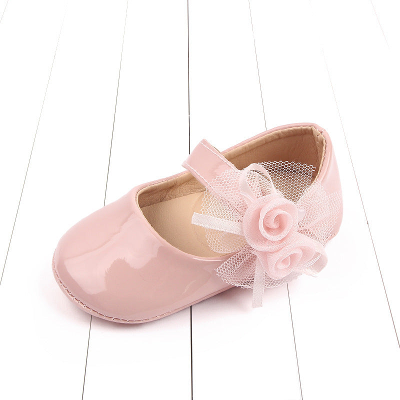 Baby Girl Spring And Summer New Shallow Mouth Patent Leather Soft Bottom Toddler Shoes