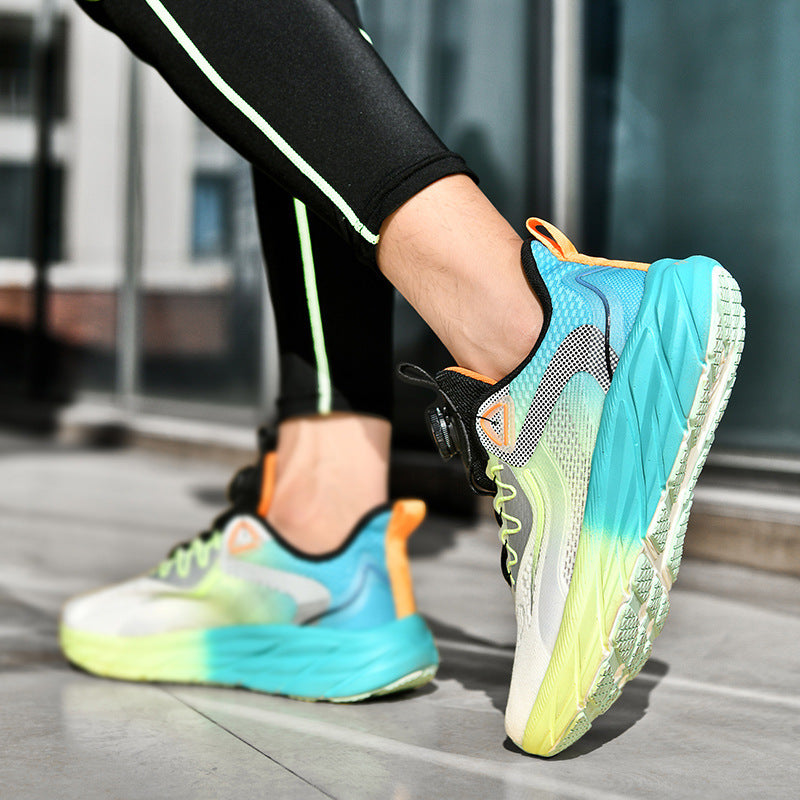 Blue  breathable mesh sports shoes walking