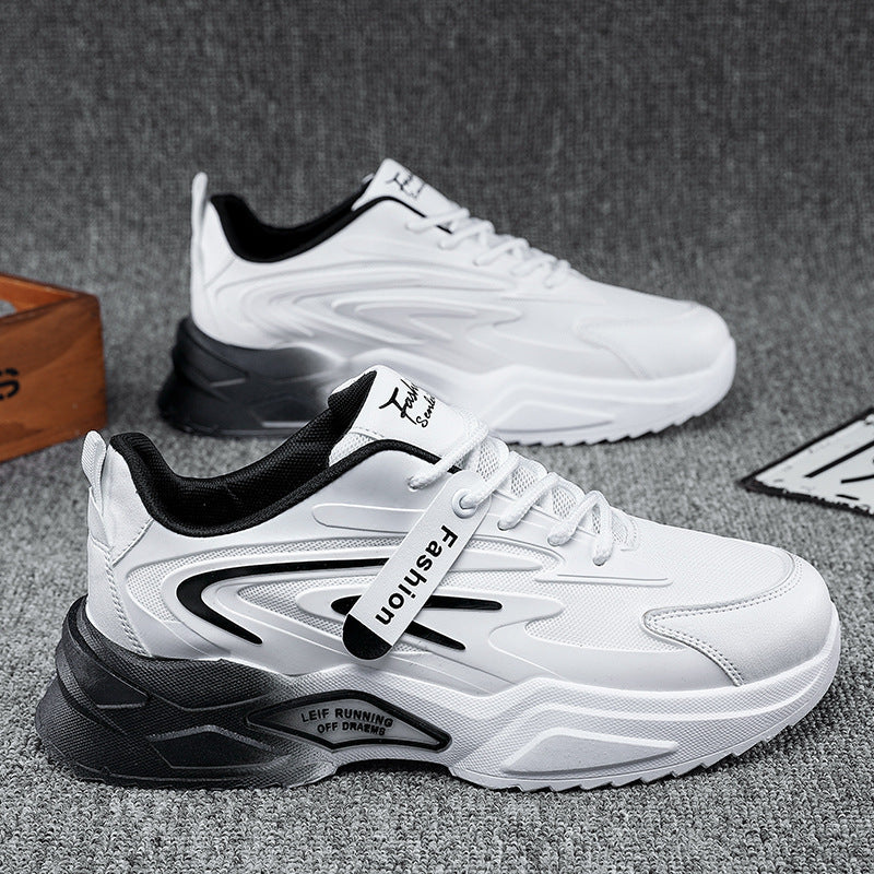 	Breathable running shoes – full white variant side view