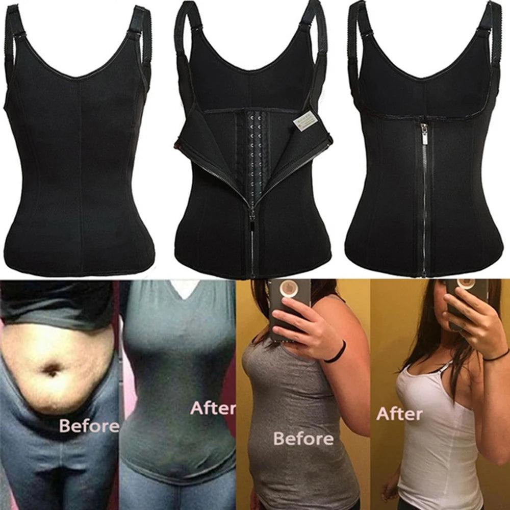 🔥Zipper Slimming Shapewear – Tummy Control Waist Trainer Bodysuit