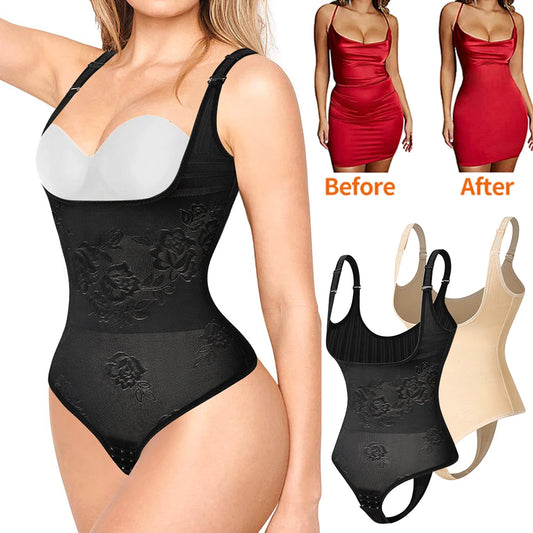 Bodysuit New Tummy Control Shapewear Waist Trainer Thong Body Shaper