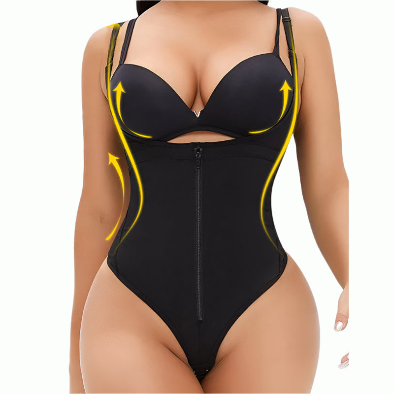 Tummy Control Shapewear Bodysuit – Waist Trainer Thong for Women