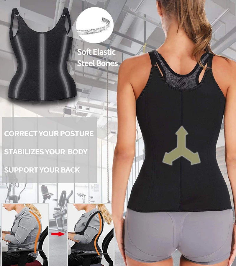 🔥Zipper Slimming Shapewear – Tummy Control Waist Trainer Bodysuit