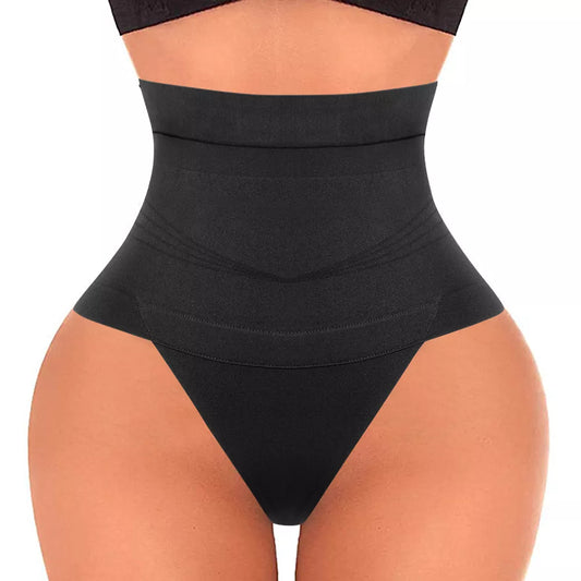 High-Waist Tummy Control Thong Shapewear – Seamless Butt Lifter Briefs for Women