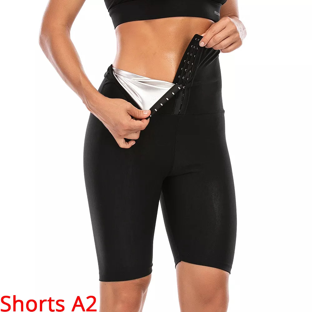 Sauna Sweat Slimming Shorts – Thermal Workout Shapewear Leggings (S–5XL)