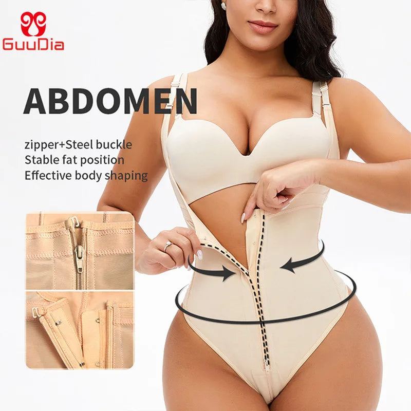 Tummy Control Shapewear Bodysuit – Waist Trainer Thong for Women