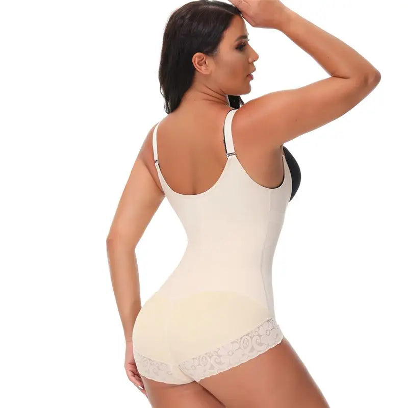 Shapewear Tummy Control Fajas Colombianas Body Shaper Zipper Open Bust Bodysuit