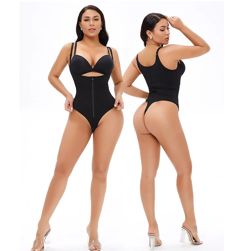 Tummy Control Shapewear Bodysuit – Waist Trainer Thong for Women