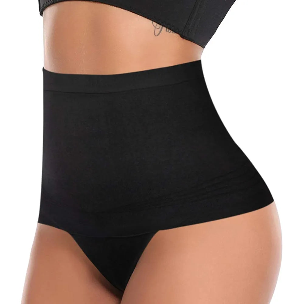 High-Waist Tummy Control Thong Shapewear – Seamless Butt Lifter Briefs for Women