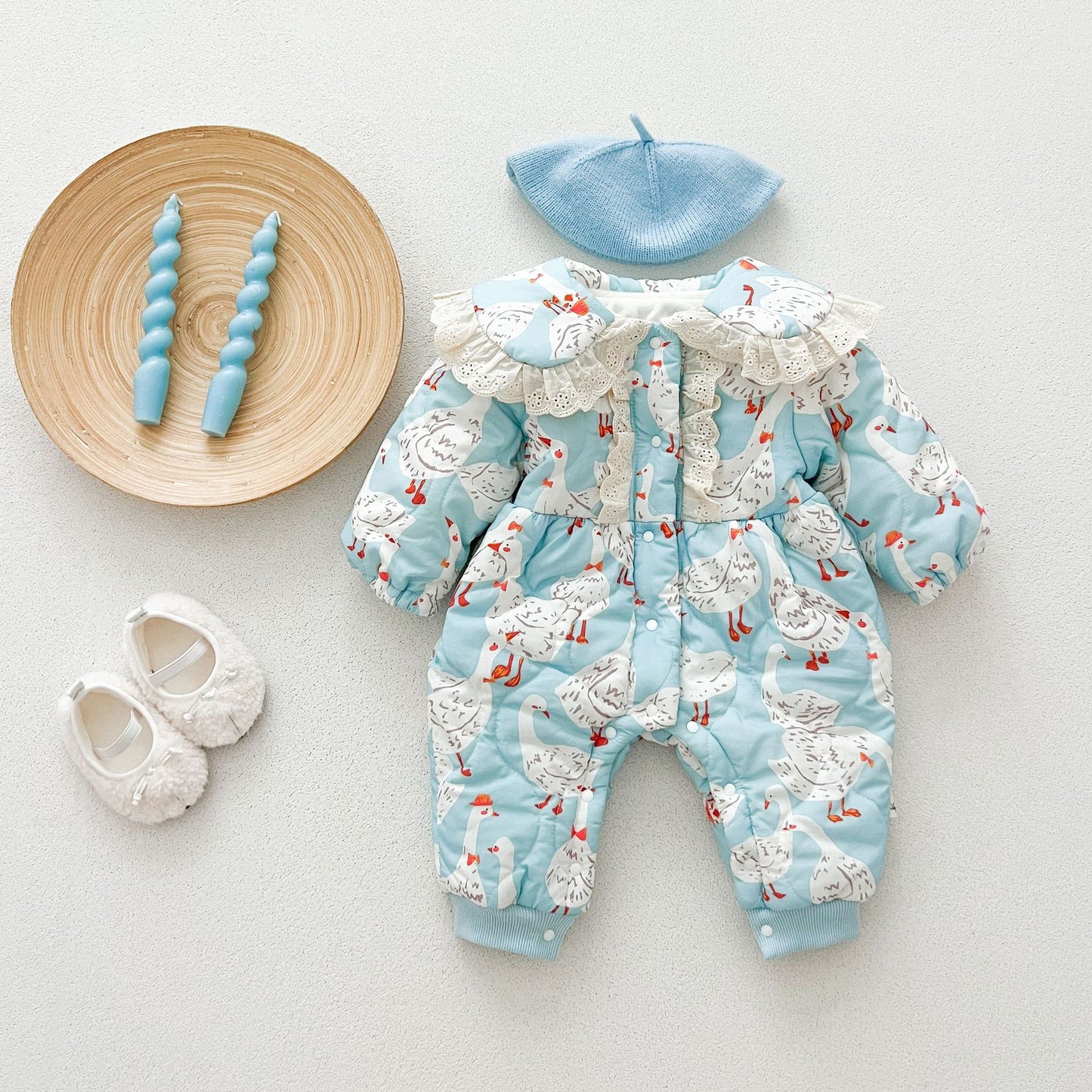 Newborn Thickened Velvet Cotton Clothes Jumpsuit