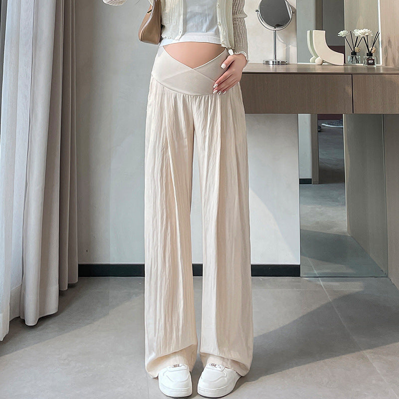 Thin Wide-Leg Maternity Pants – Summer Belly Support