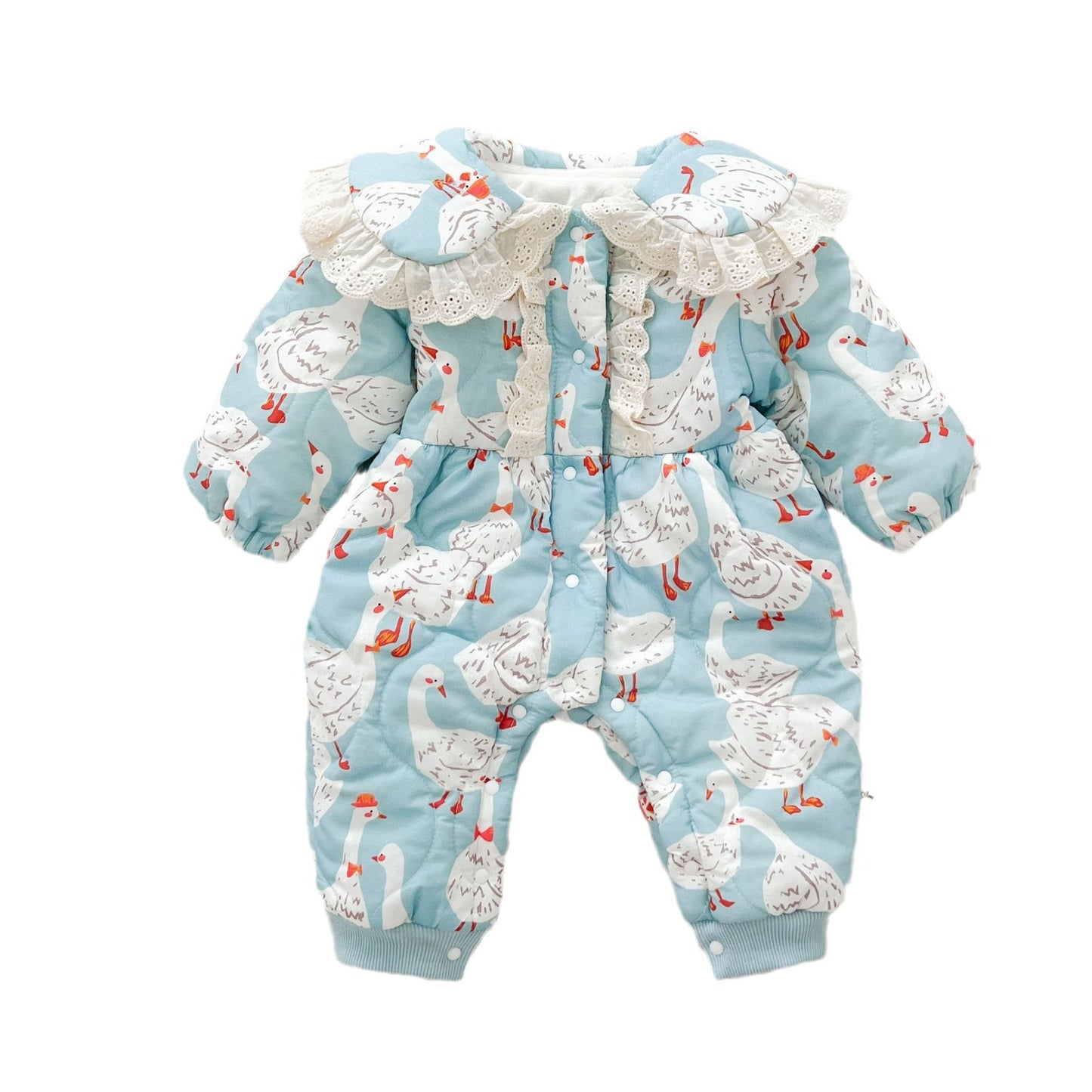 Newborn Thickened Velvet Cotton Clothes Jumpsuit