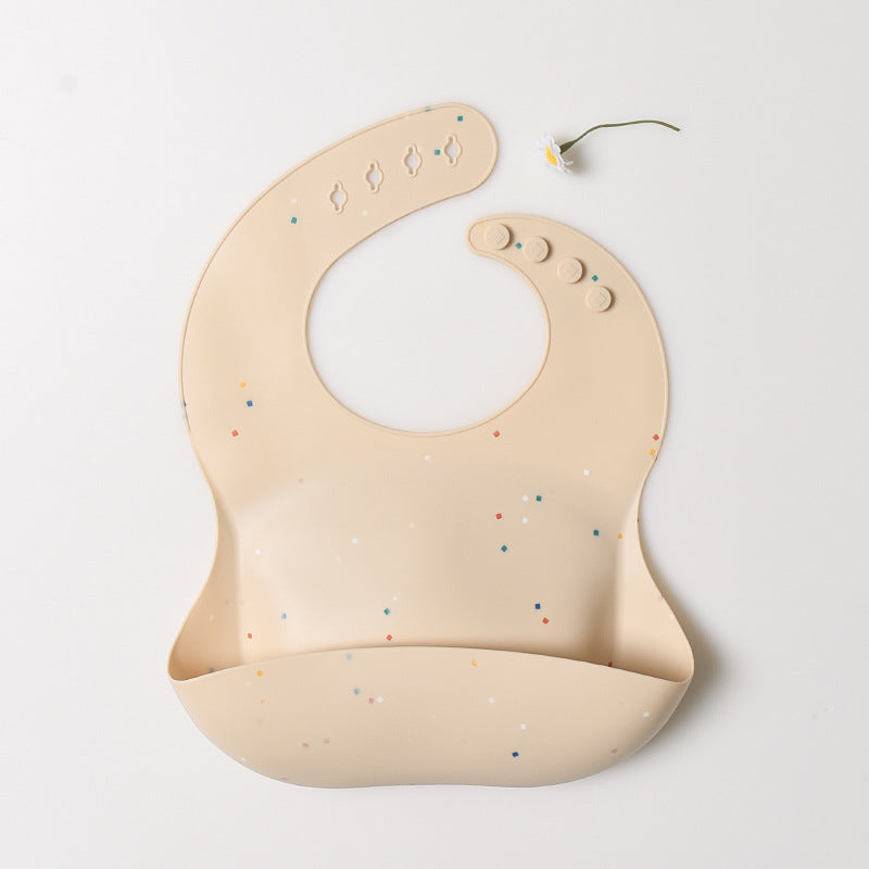 Colorful Particles Silicone Baby Bib Waterproof