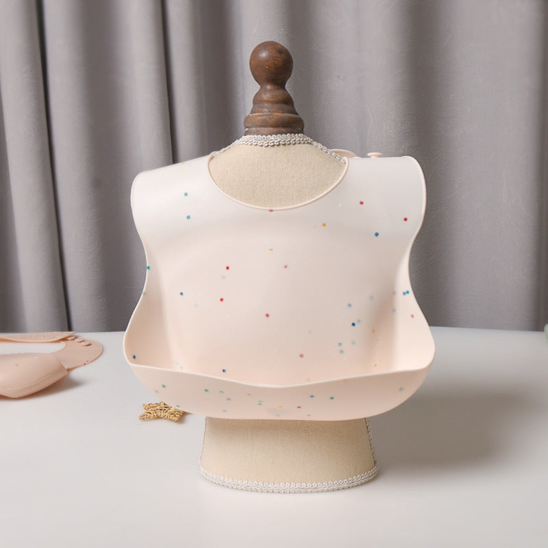 Colorful Particles Silicone Baby Bib Waterproof