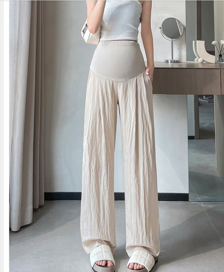 Thin Wide-Leg Maternity Pants – Summer Belly Support