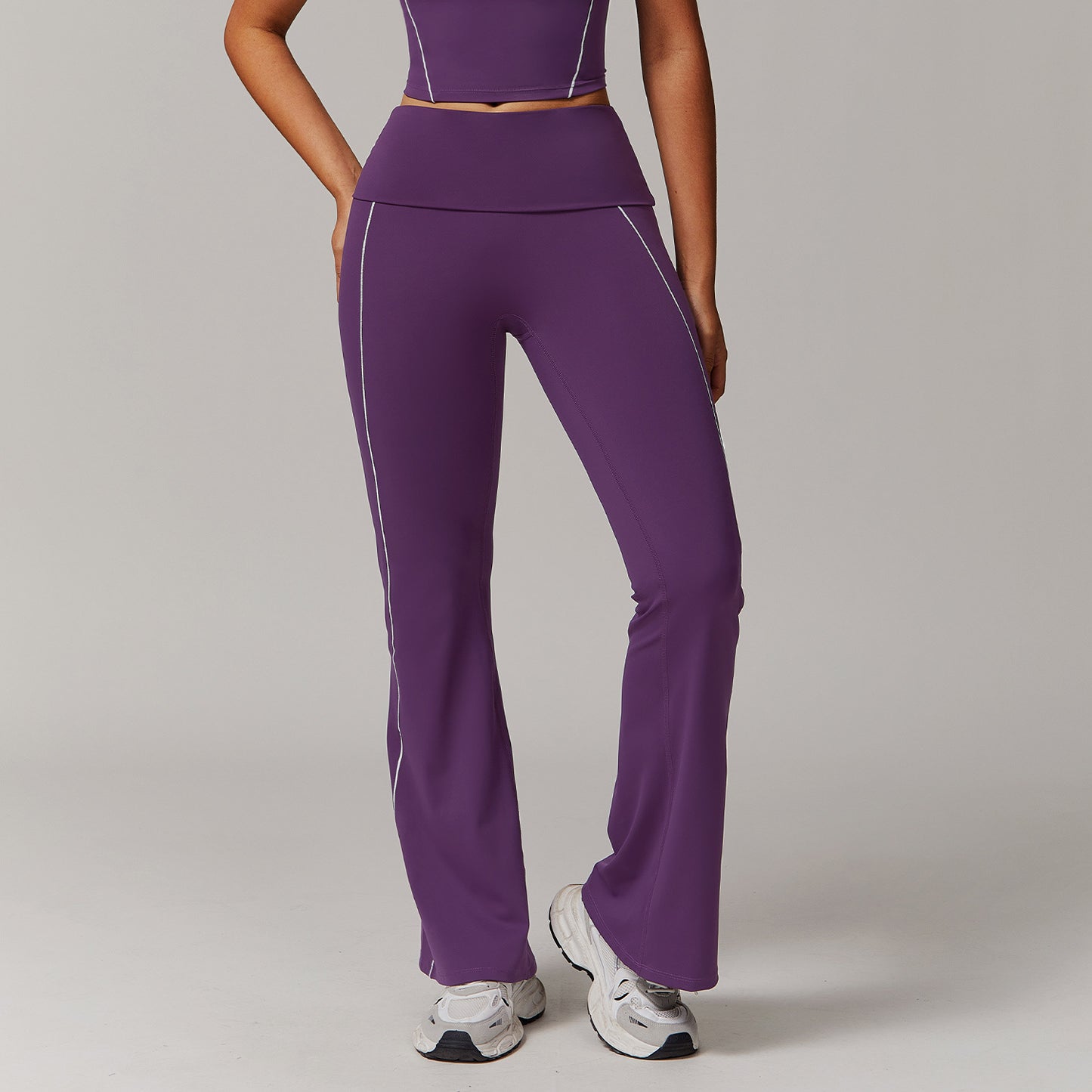 High Waist Nude Feel Yoga Pants Sports Fitness Wide-leg Casual Pants