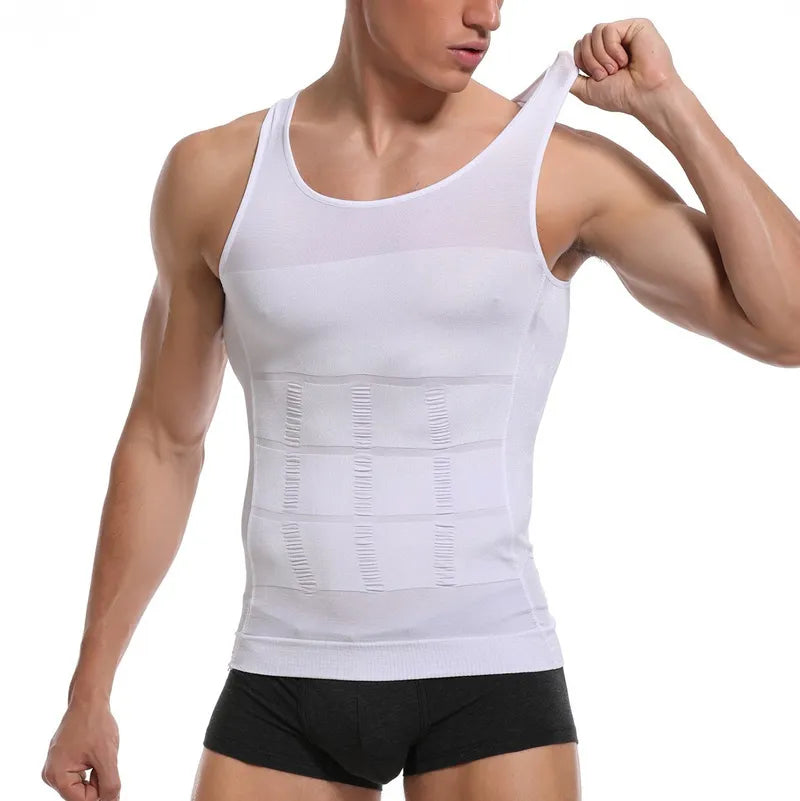 Men’s Compression Shirt – Body Shaper Vest , Abdomen Slimming & Posture Support