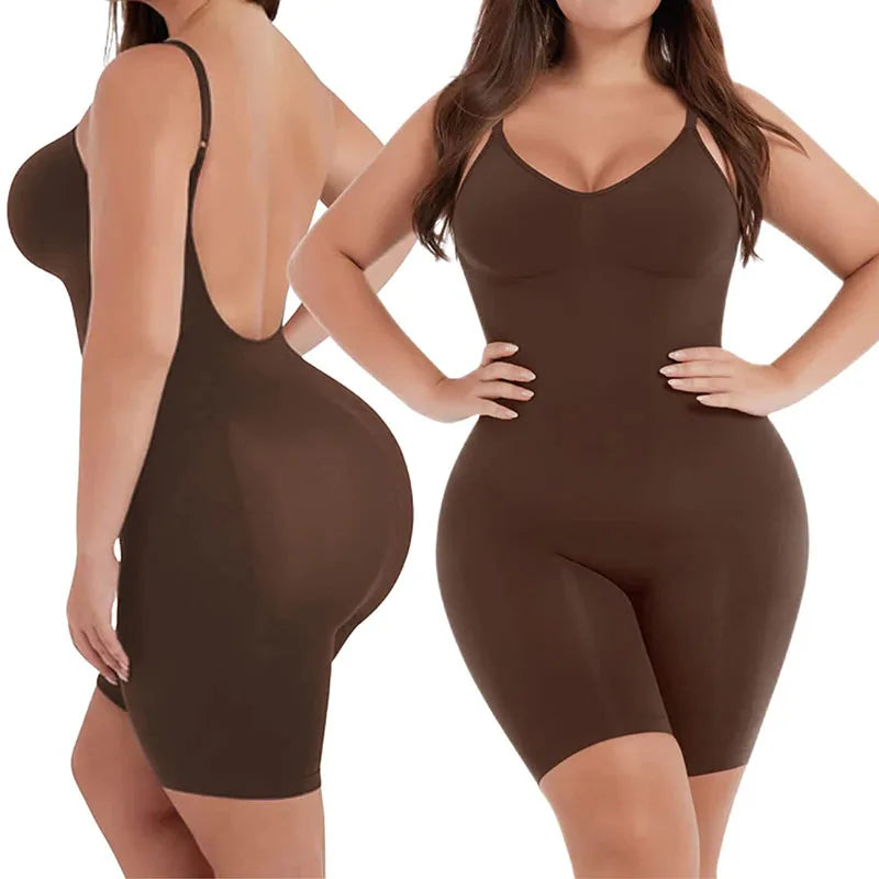 Low Back Bodysuit Shapewear – Thigh Slimmer & Butt Lifter