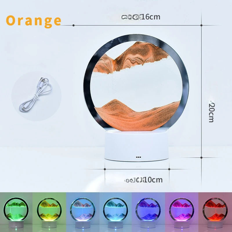 Lamp quicksand painting 3D three-dimensional night lamp table top